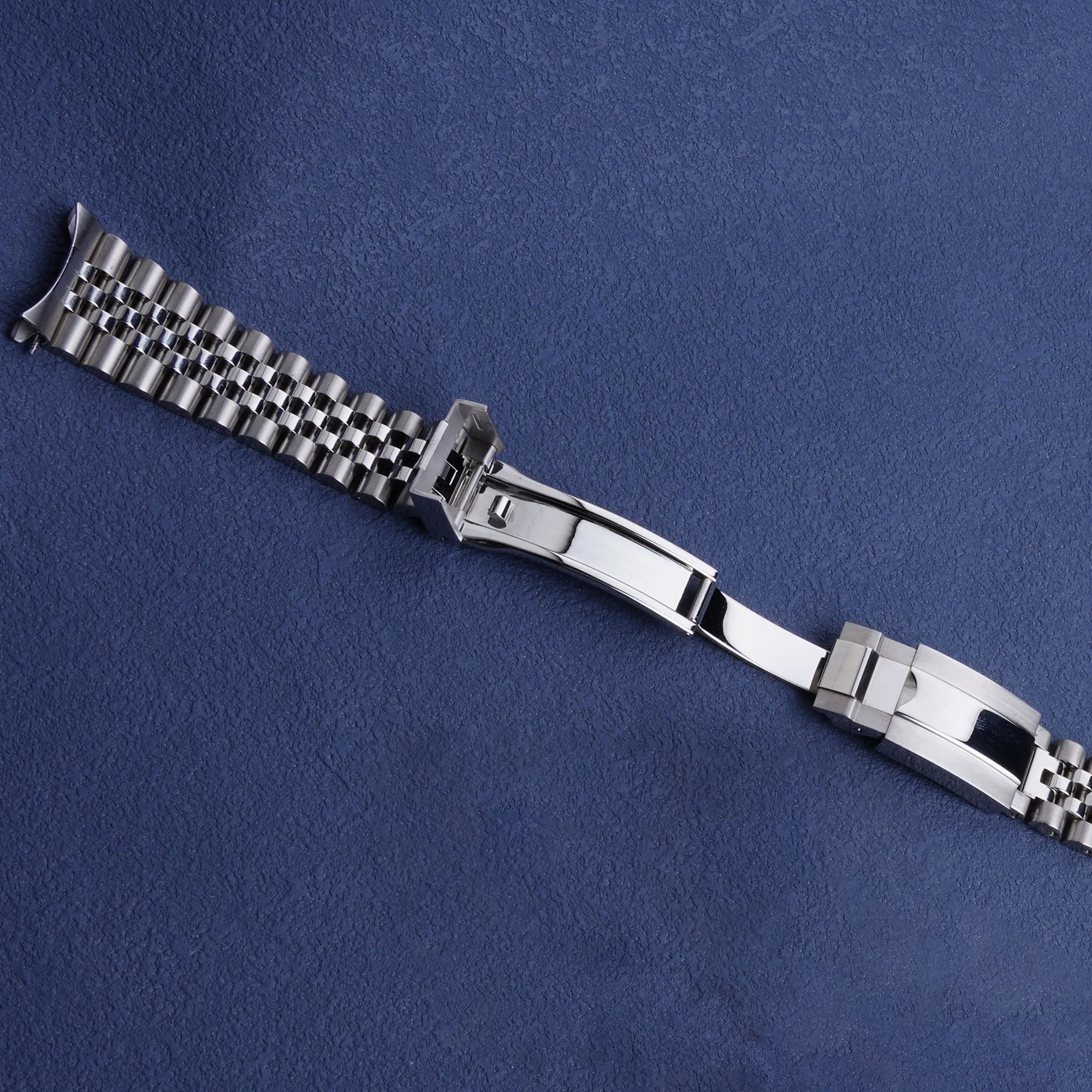 New 18mm Jubilee Hollow Endband with Oyster Deployment Clasp Stainless Steel Watch Band For Seiko 5 SNKL23