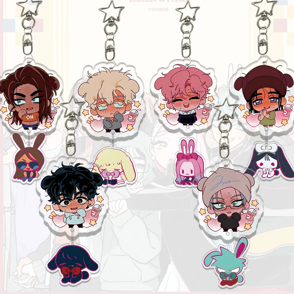 

Alien Stage Acrylic Keychain Mizi Animals Characters Decoration Till Cartoon Ivan Couple Pendant Sua Accessories Birthday Gift