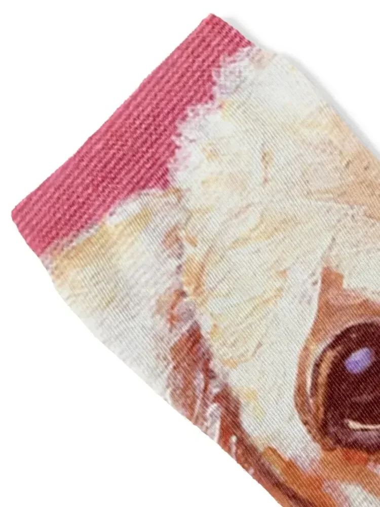 الكلب: Golden Retriever Puppy *Floyd *~ Pop Art ~ اللوحة الأصلية ~ مجموعة جوارب LilyKoArt الرياضية جوارب السنة الجديدة للرجال والنساء #2