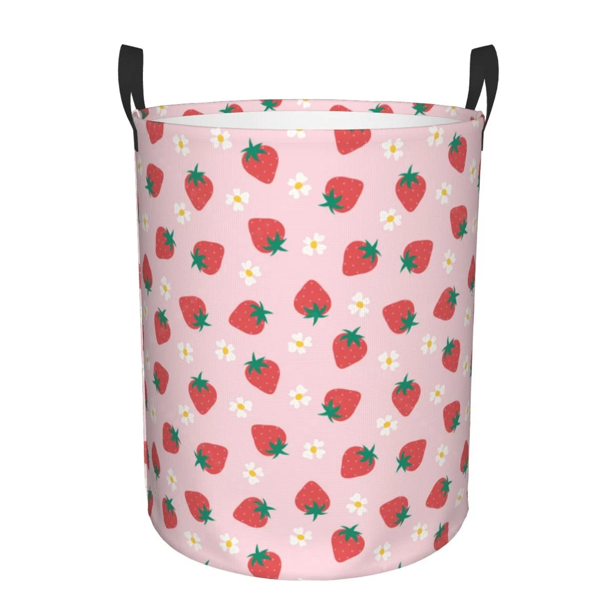 

Strawberry Laundry Hamper Large Clothes Storage Basket Toys Bin Organizer for Nursery Home Bathroom Bedroom