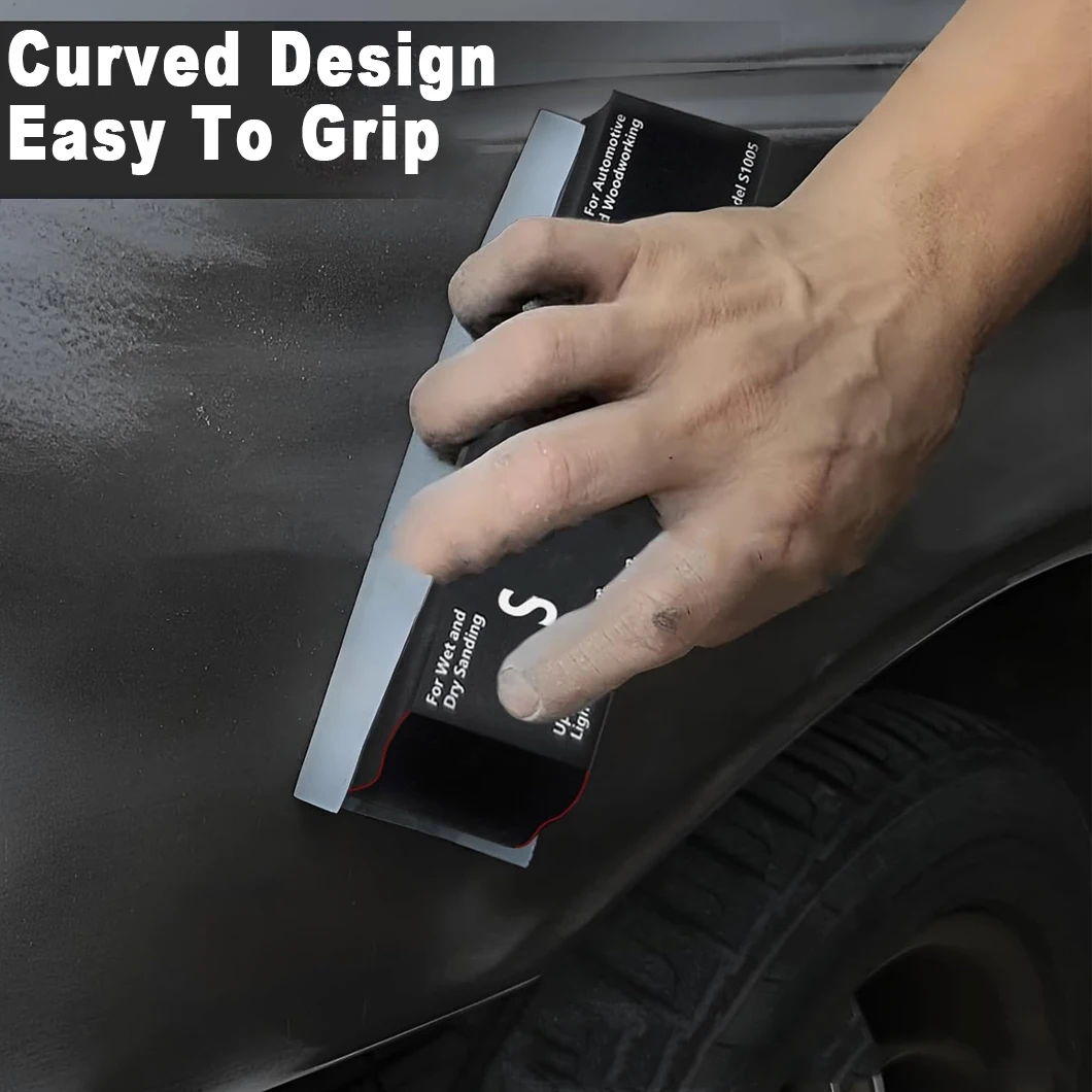 

Комплект шлифовальных блоков, 7 шт. со средним блоком, влажные или сухие шлифовальные блоки для кузова автомобиля для деревообработки, автомобильный кузов, свет