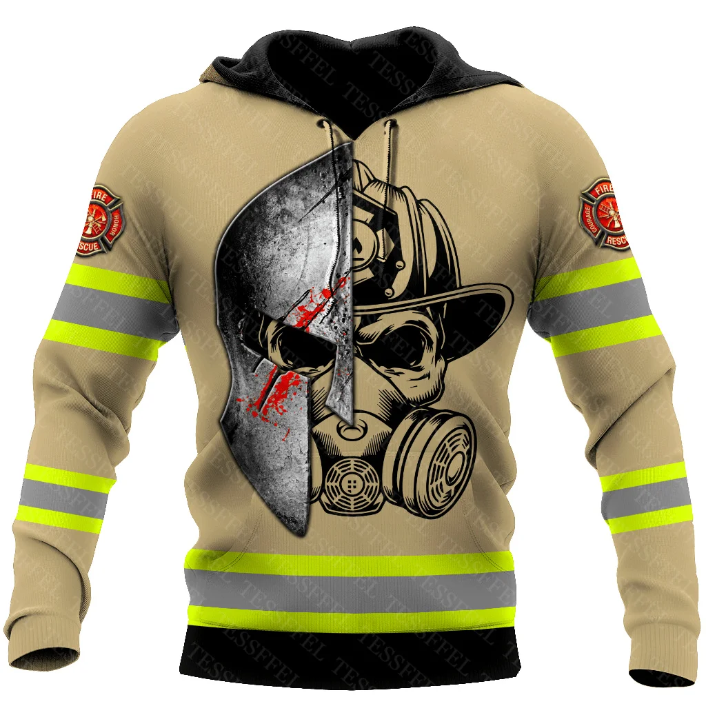 

Custom Name Cosplay Firemen Firefighter Skull Tattoo Vintage Retro Tracksuit 3DPrint Pullover Harajuku Jacket Casual Hoodies Q20