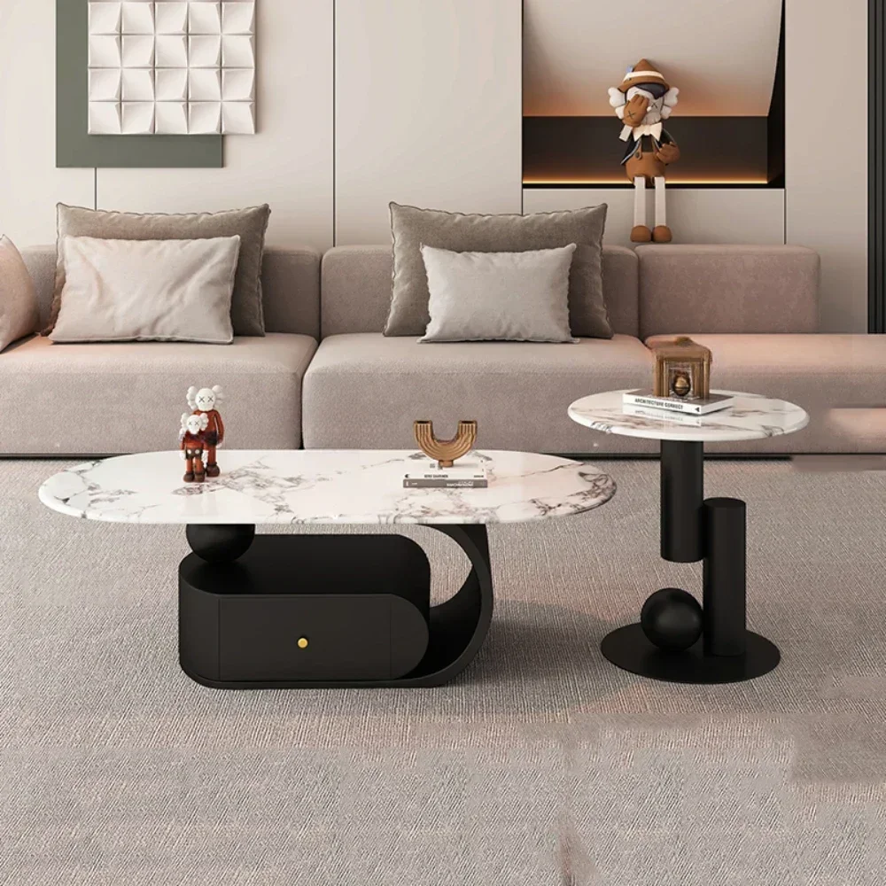 - Luxury Design Coffee Tables Modern Legs Premium Oval Coffee Tables Marble Minimalist Mobili Per La Casa House Accessories