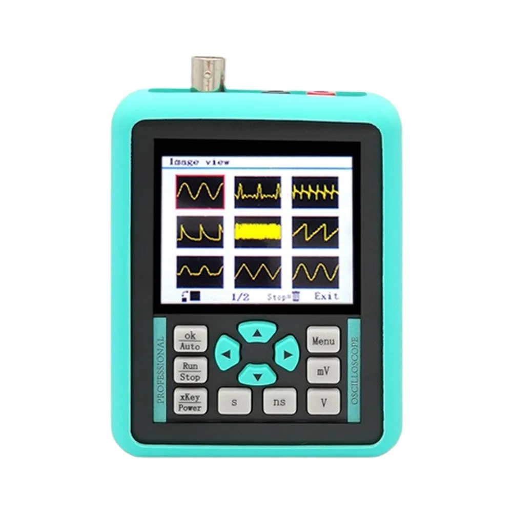DSO1511G Portable Oscilloscope 120MHz Bandwidth 500MS/s Sampling 320x240 TFT LCD for Electronic Circuit Debugging Education