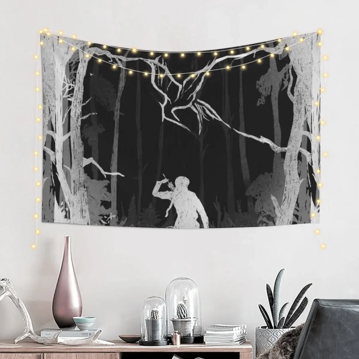 Hunger Games Woods - Matte Black Tapestry Bedroom Deco Luxury Living Room Decoration Tapestry