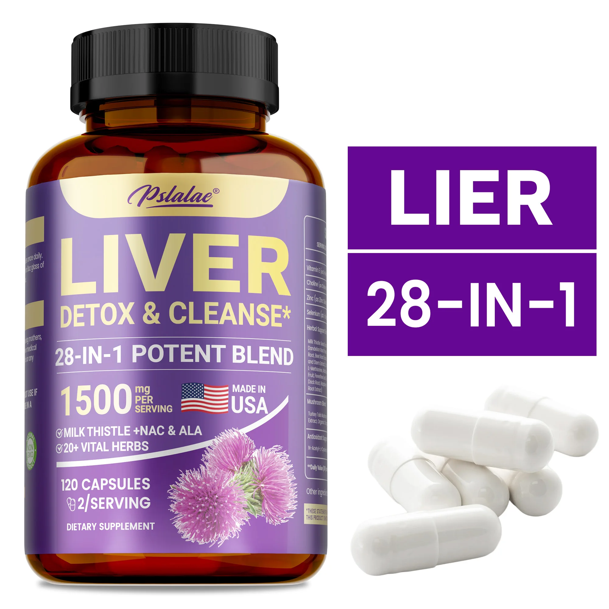 

Очищающий ремонт печени 28-в-1 — с артикусом, одуванчиком, для здоровья почек, формулой жирной печени для пожилых людей