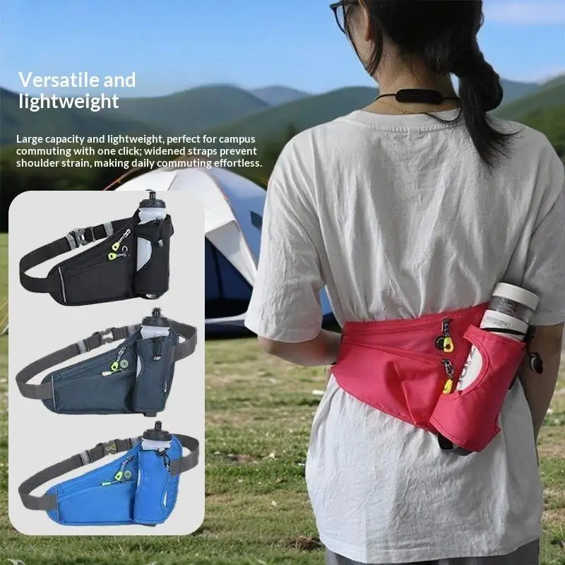 1Pcs Crossbody Bag With Extension Strap Fanny Pack With Water Bottle Holder Running Belt Hydration Waist Pack For Walking