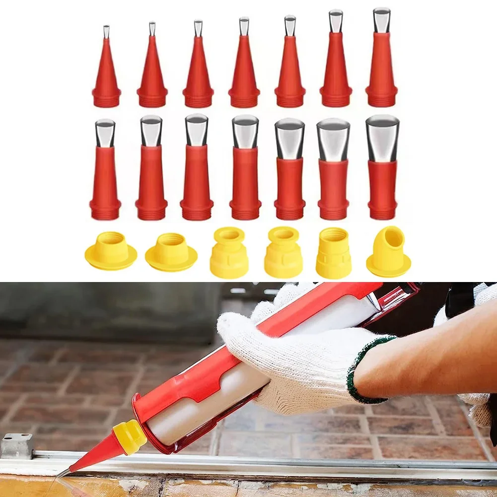 Universal Integrated Rubber Nozzle Tool Kit Reusable Sealing Caulking Nozzle Coating Reusable Rubber Nozzle Tool Kit