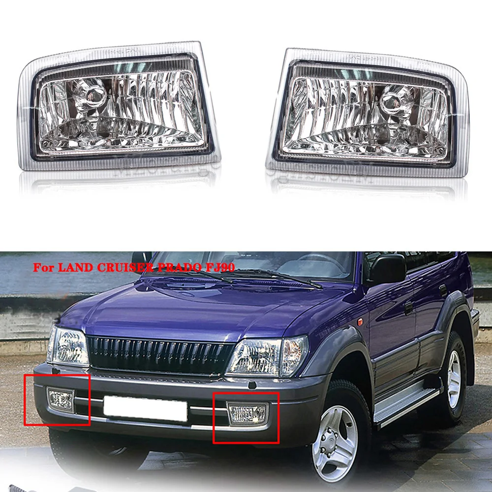 

LED Fog Light Fog Lamp For LAND CRUISER PRADO FJ90 1996 - 2002 Car Lights 81220-60060 1KD-FTV 5VZ-FE 3.0 TD Headlight Foglights