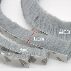 1 meters Self-adhesive Sealing Wind-proof Brush Strip For Home Door Window Sound Insulation Strip Gasket