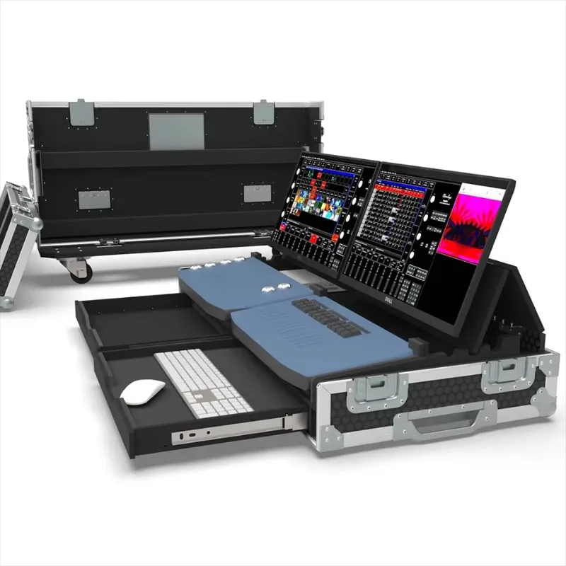 

Chamsys MagicQ PC Wing and Extra Wing Lighting Controller Mixer Flight Case with 2 Touch