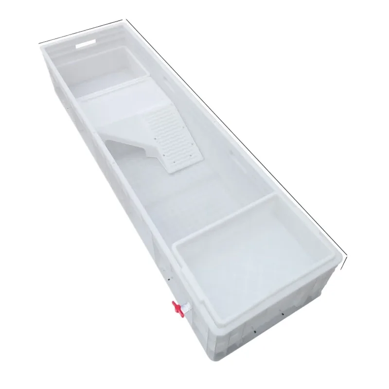 Special box for turtle raising with drainage and thickening