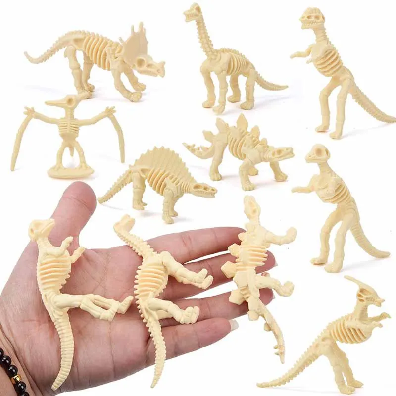 

Children's Simulation Dinosaur Skeleton Model Toys Creative Fun Archaeological Excavation Dinosaur Skeleton 12 Pcs Bags