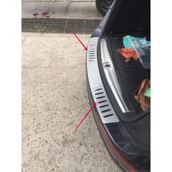 stainless steel Rear Bumper Protector Sill Trunk Rear guard Tread Plate Trim For Audi Q5 2009 2010 2011 2012 2013 2014-2016