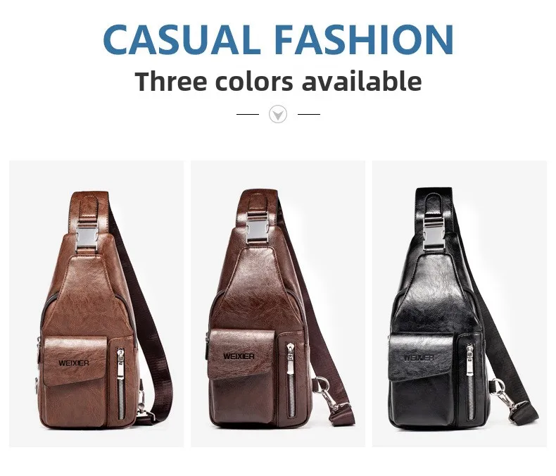 2025 Men's Chest Bag, Outdoor Casual Men's Crossbody Bag, Multifunctional Waterproof Single Shoulder Backpack, Chest Bag