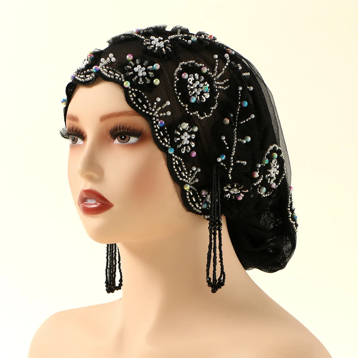 Women's Lace Headwrap Turban, Handmade Fashion Scarf Hat, Mom Hair Cover Bonnet, Stylish & Popular