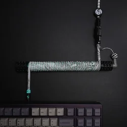 Keyboard Customized Spiral Coiled Cable Luminous Weight Rod Reel Aviation Plug-in Cable Supports Magnetic Axis Inductive 8K 16K