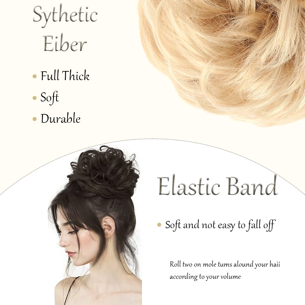 Niesforny kok doczepiany falowany kręcony gumka do włosów syntetyczny chignon doczepiany kucyk przedłużanie włosów gruby upięty kok dla kobiet