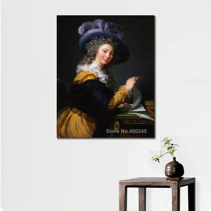 Oil Painting Portraits Lady Folding A Letter by Elisabeth Vigee Lebrun Room Decor Hand Painted High Quality