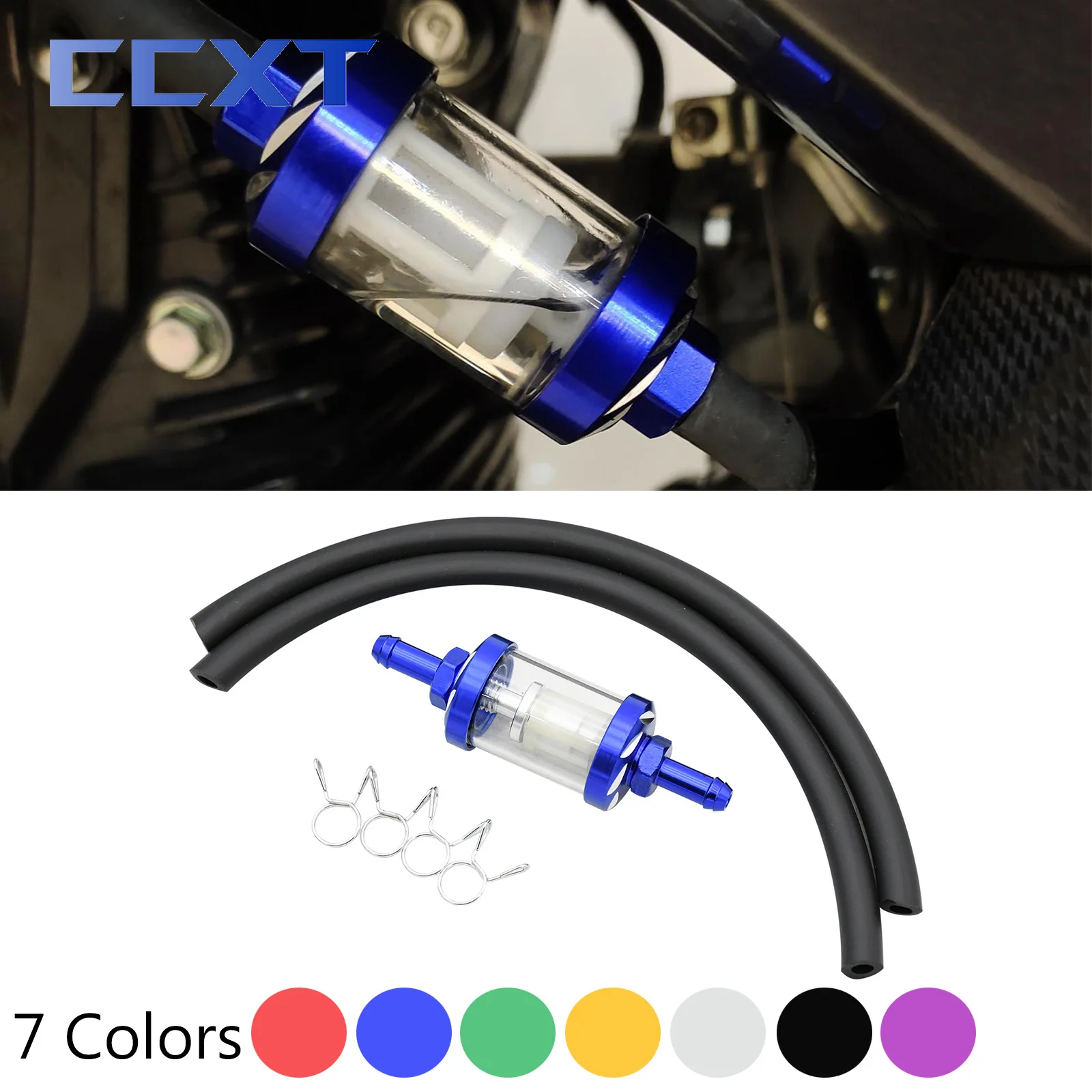 8mm Gas Fuel Gasoline Oil Filter Fuel Hose Fuel Filter For ATV Kawasaki KTM Yamaha Honda CRF 250R 450R 250X 450X 250RX 450RX