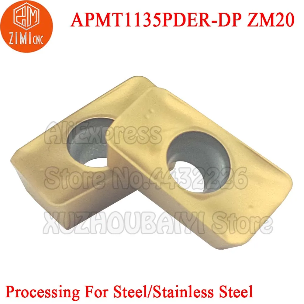 10pcs APMT1135PDER-DP ZM20 APMT1135PDER DP APMT1135 PDER APMT 1135 PDER Carbide Milling Inserts Turning Tools Cutter Lathe Blade