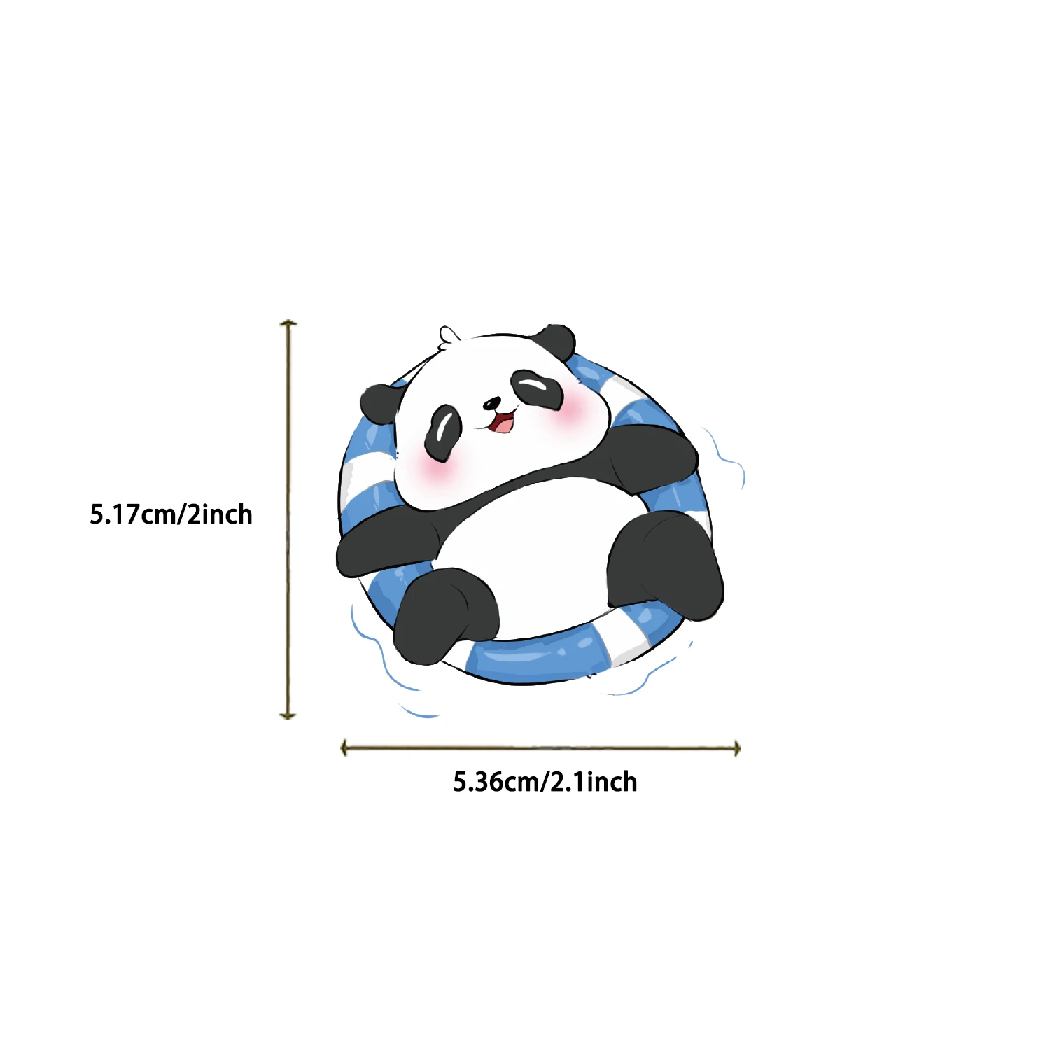 50pcs Cute Cartoon Panda Stationery Decor Vinyl Waterproof Stickers For Kids Gifts