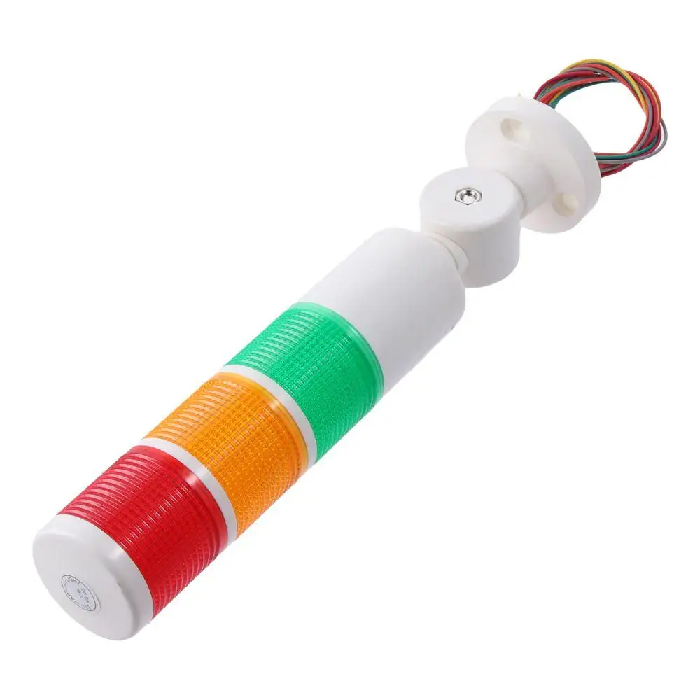 DC 24V Industrial Warning Signal Lights 3-Layer with Buzzer Column Tower Lamp Red Yellow Green Safety Signal Indicator