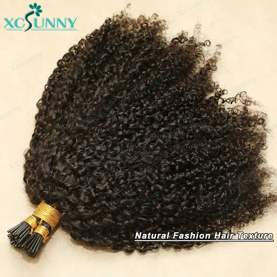 Kinky Curly I Tip Microlinks Human Hair Burmese Itip Curly Hair Extensions I Tips Human Hair For Black Women