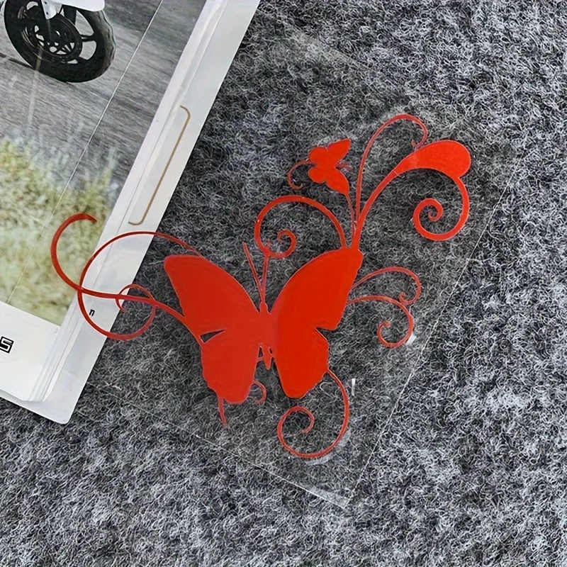 

1pc Premium Butterfly Vinyl Sticker Multicolor Waterproof Decal for Motorcycle Helmet Car Bumper Van Truck Decor