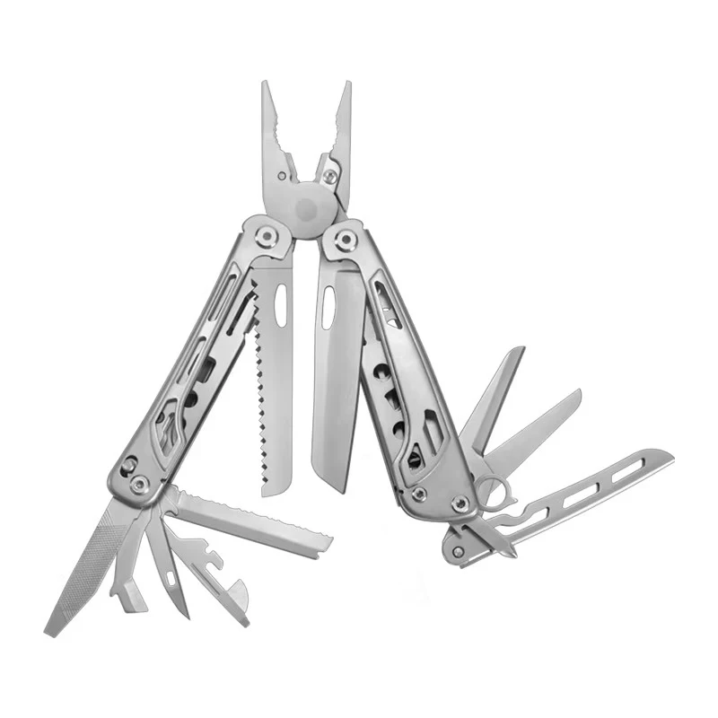 16 in 1 Multifunctional Knife Outdoor Folding Pliers Multi-tool Camping Lockable Folding Pliers Multi-tool with Big Scissors