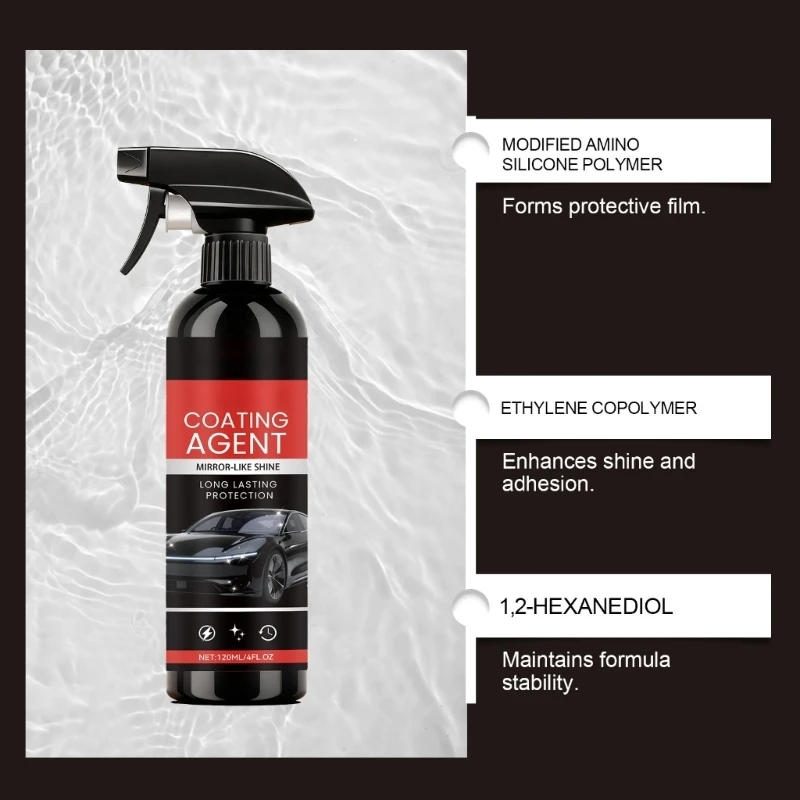 Auto Paint Coating Sprayer 120 for Routine Exterior Upkeep, Gloss Support for Painted Panels, Plastic Trim and Side H9EE