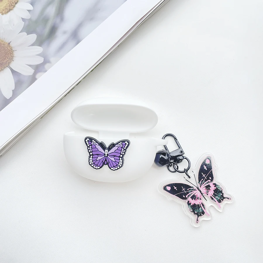 Honor Choice Earbuds X5 lite حافظة سماعة أذن من السيليكون مع سلسلة مفاتيح Fundas Honor Earbuds X5S Pro /X5E /x6