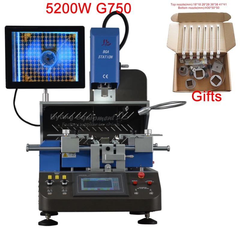 Stazione di rilavorazione BGA con sistema di allineamento completamente automatico da 5200 W G750 per console di gioco per laptop