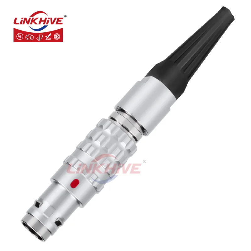 متوافق مع LEMO FGG مع Bend Relief 0T 1T 2T Series 2 3 4 5 6 8 9 10 12 16 18 20 26 30 32 106 514 Pin موصل الدفع والسحب #2