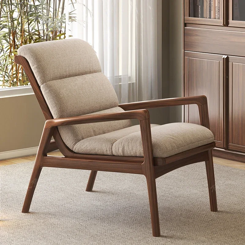 Wooden Chair Iron Nail Salon Chairs Bedroom Relaxing Bar Stool One Person Living Room Individual Butaca Armchair Furniture Gold