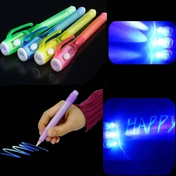 Penna a inchiostro invisibile UV 2-in-1 penna luminosa per bambini Fun Mark studente casa scuola regalo di compleanno carnevale festa fai da te