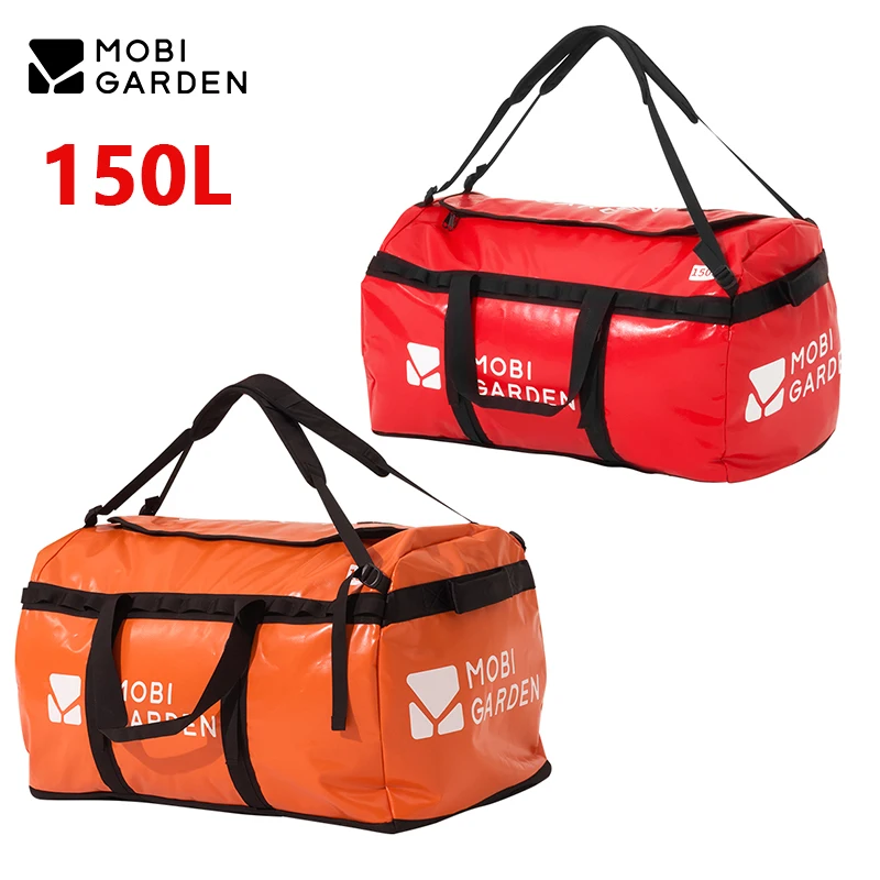 

MOBI GARDEN 150L Trekking Bag Large Capacity Outdoor River 1000D Clip Mesh Polyester Waterproof Sport Storage Gym Bag Travel Bag