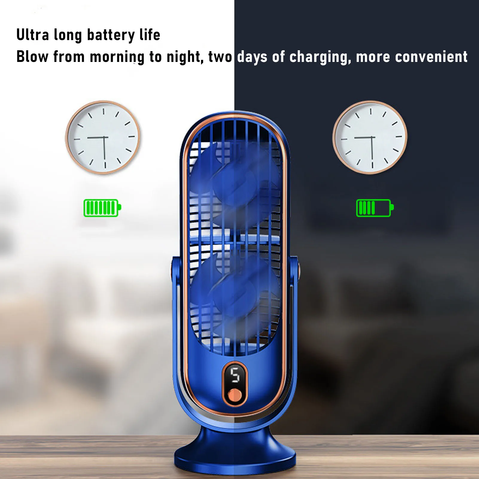 

Настольный вентилятор USB Настольный вентилятор Настольный башенный вентилятор 5-скоростной бесщеточный двигатель USB Перезаряжаемый портативный настольный вентилятор для дома, кухни, в помещении