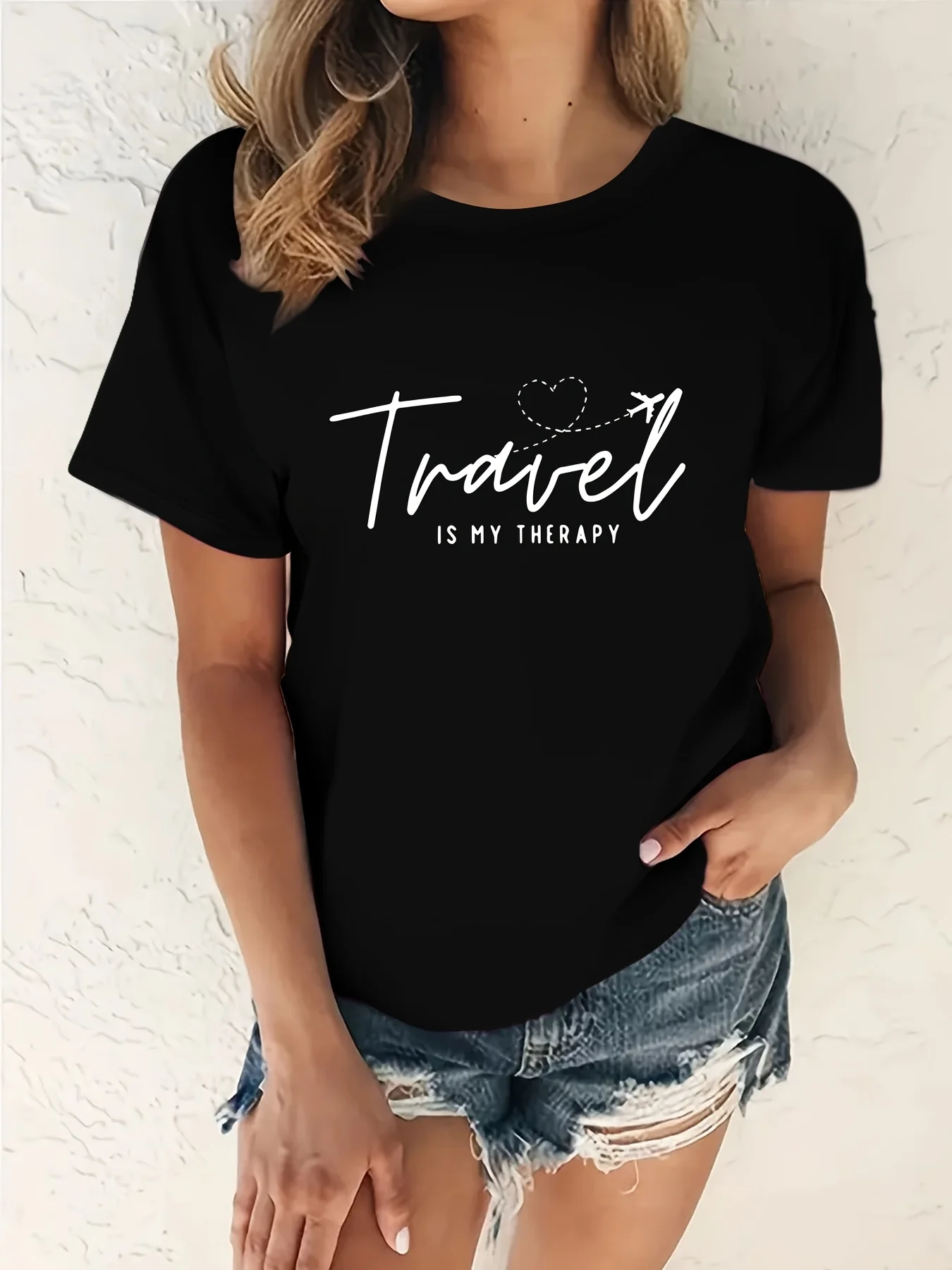 Women'S Casual Crew Neck T-Shirt - 