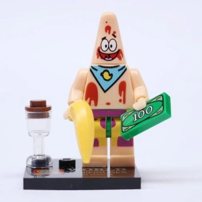 SpongeBob Patrick Star Blöcke Cartoon Anime Zusammengebautes Modell Kleine Bausteine Kinder Nette Jungen Mädchen Pädagogische Geschenke