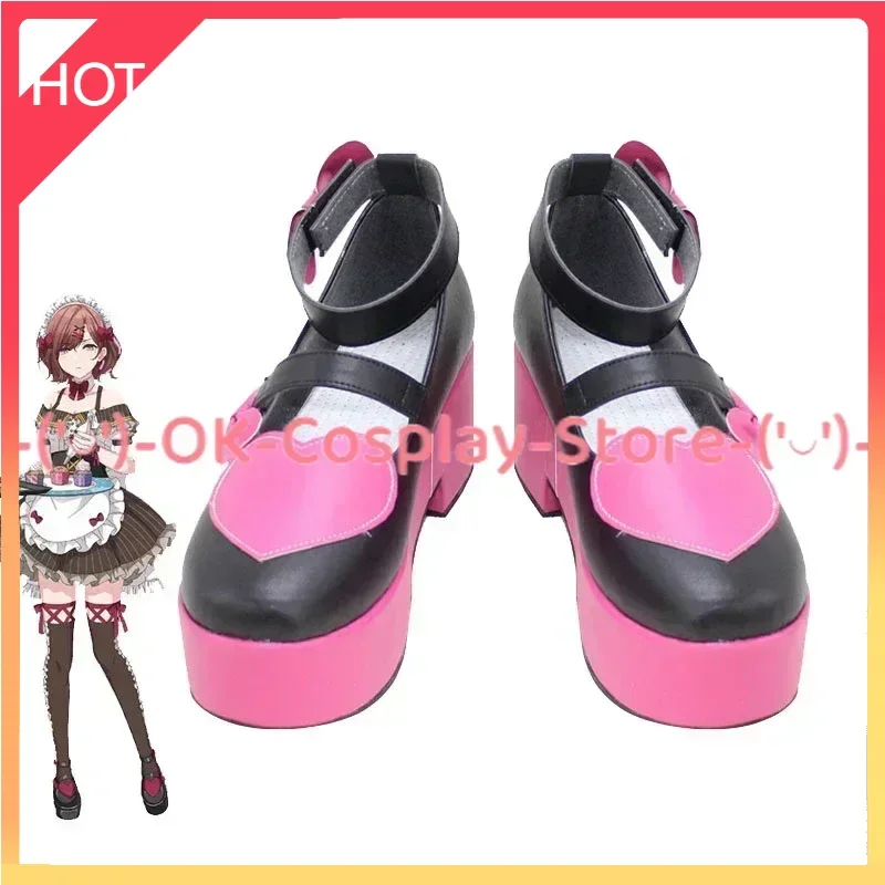 

Higuchi Madoka Cosplay Shoes SHINY COLORS Cosplay Prop PU Leather Shoes Halloween Carnival Boots Custom Made