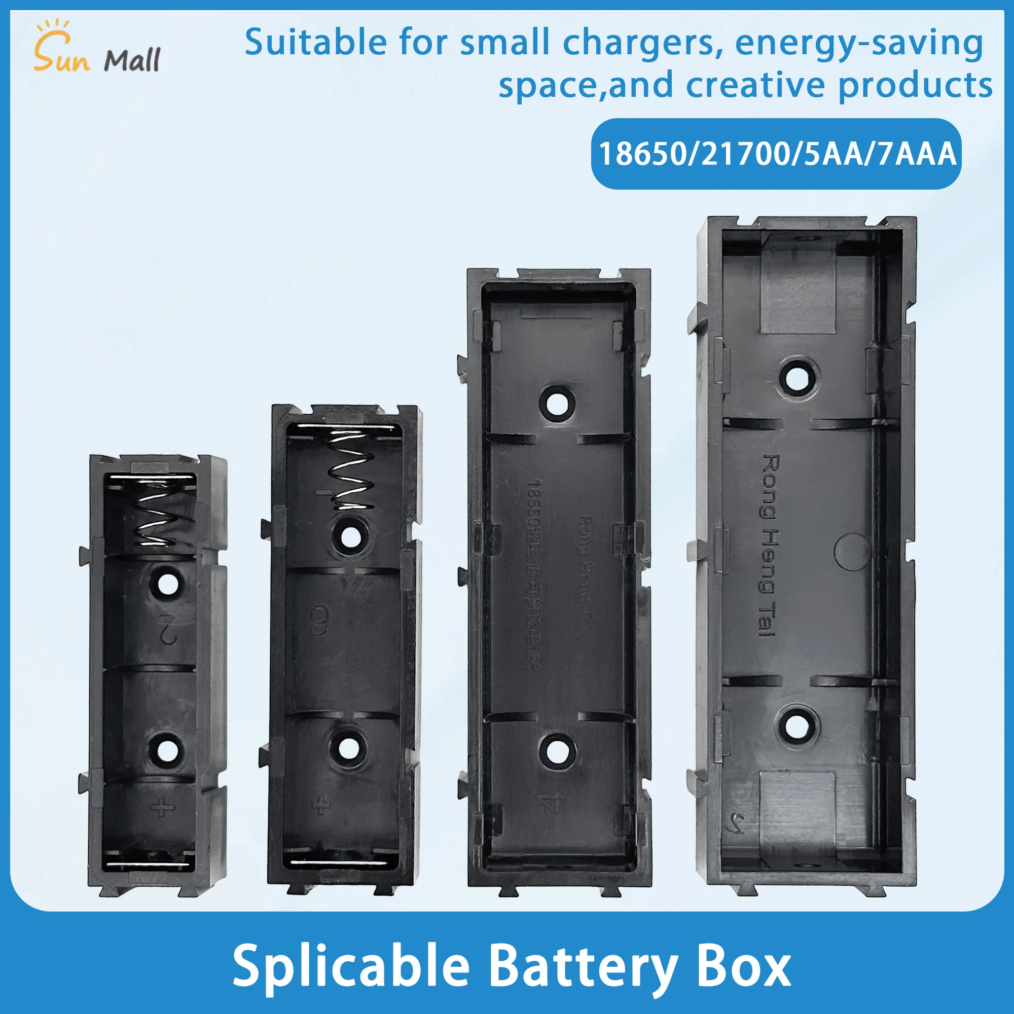 18650/21700/5AA/7AAA Splicable Battery Box Solder-free Battery Slot  DIY Battery Case Kits