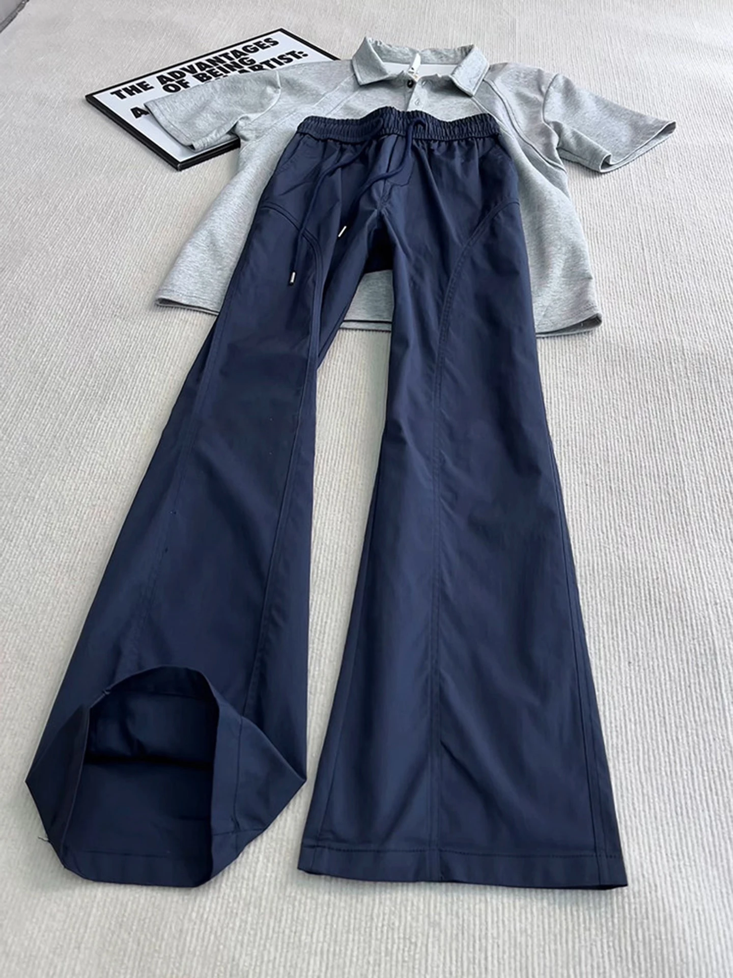 

American Sle Loose Fit Straight Leg Soft ell Cargo Pants Men's Qui Dry Spor Casual Trousers Spring Seasonal Wear