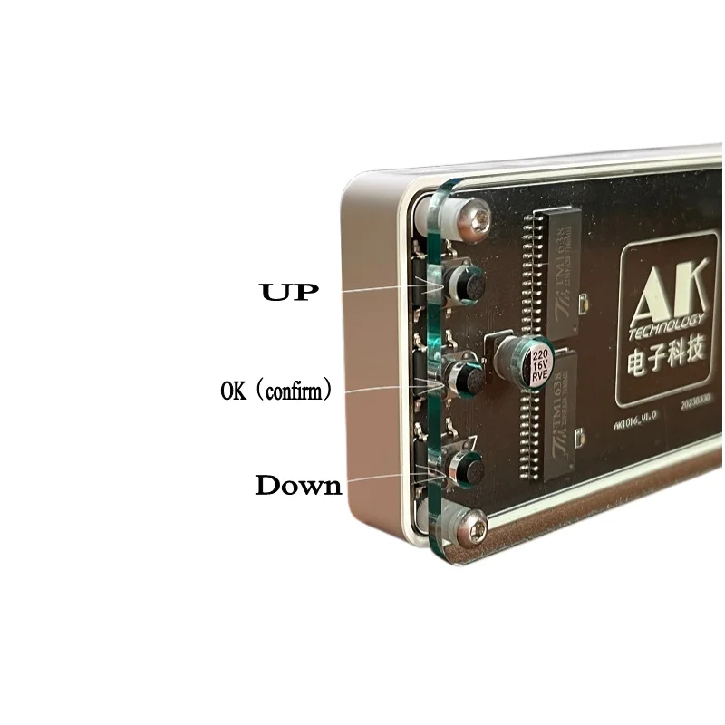 AK1016 LED الموسيقى الطيف LED مؤشر مستوى الصوت لاقط إيقاع مكبر للضوء VU متر لمشغل السيارات مصابيح الغلاف الجوي