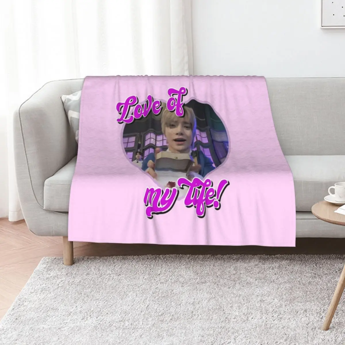 

retro beomgyu loml Throw Blanket Flannels Blankets For Sofas Plaid Decorative Sofas Blankets