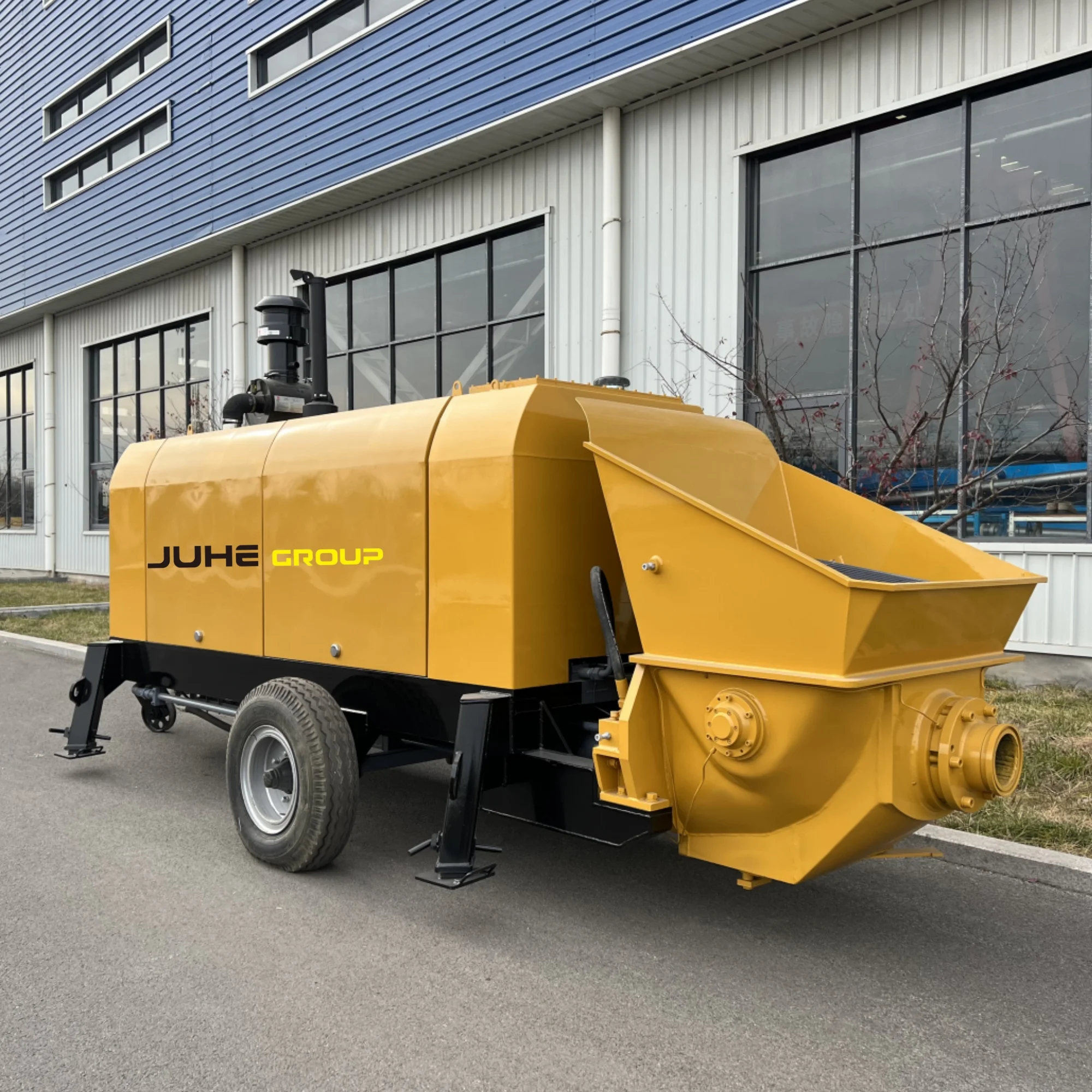 Diesel Engine 40-100 M3/h DHBT 40 50 60 80 100 Concrete Pump Hydraulic Trailer Concrete Pump
