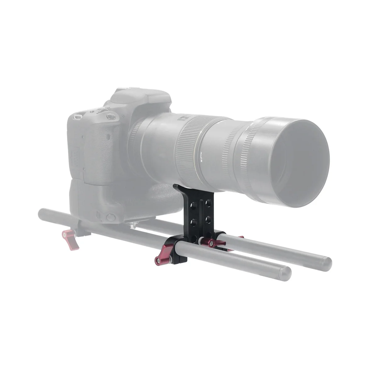 알루미늄 합금 망원 렌즈 브래킷 어댑터 연장 튜브 클립, 5D3 5D2 SLR DSLR 카메라용, 블랙, 15mm