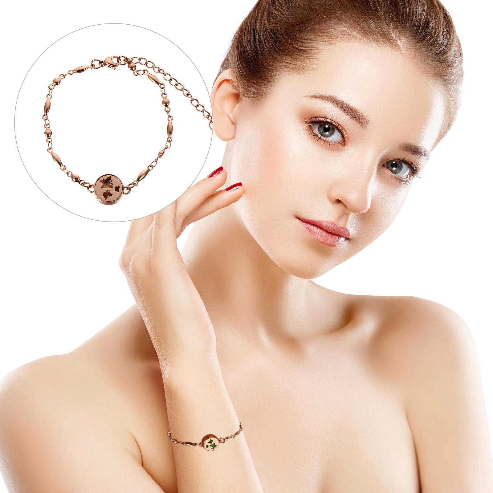 

1 Set Perfume Diffuser Bracelet For Women Hollow-Out Chic Wrist Jewelry Aromatherapy Oil Bracelet Decorative Chain Daily Wear