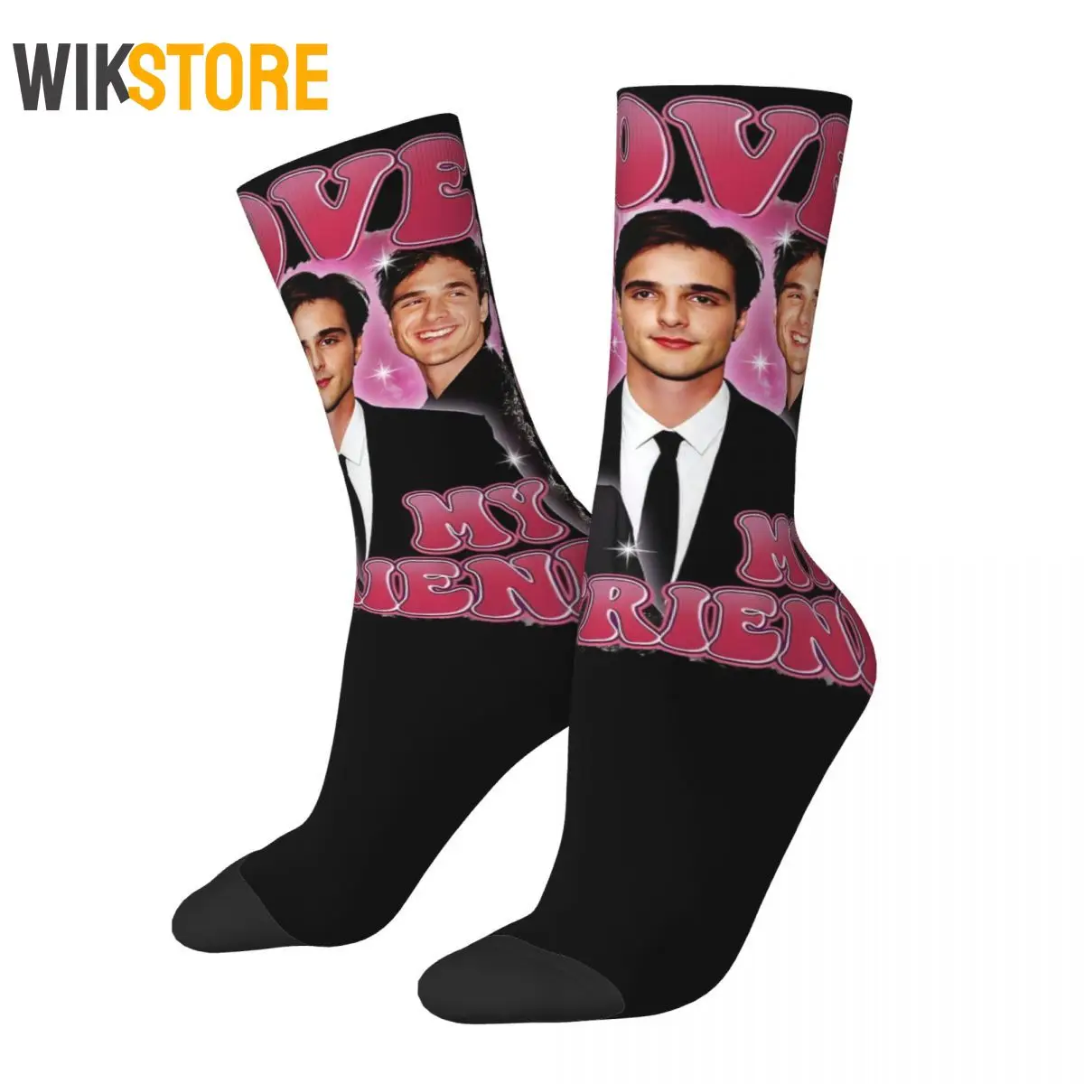 

Funny Jacob Elordi I Love My Boyfriend Men Women Happy Socks Spring Summer Autumn Winter Middle Tube Breathable Crazy Sock