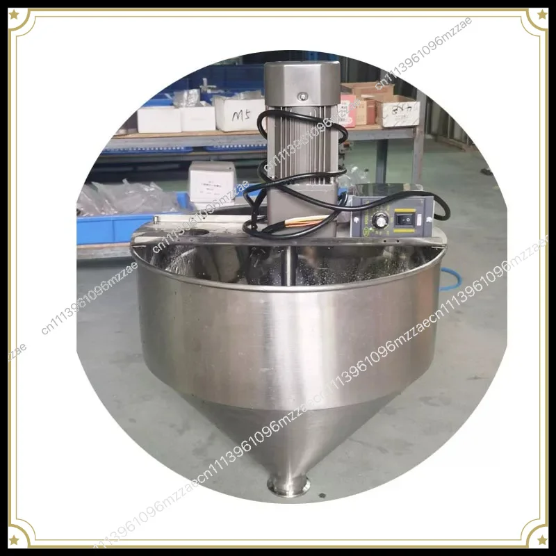 Vertical Round Mixing Hopper, Stainless Steel 304 Food Emulsion Homogeneous Stirring Tank 120w 10/30L/40L